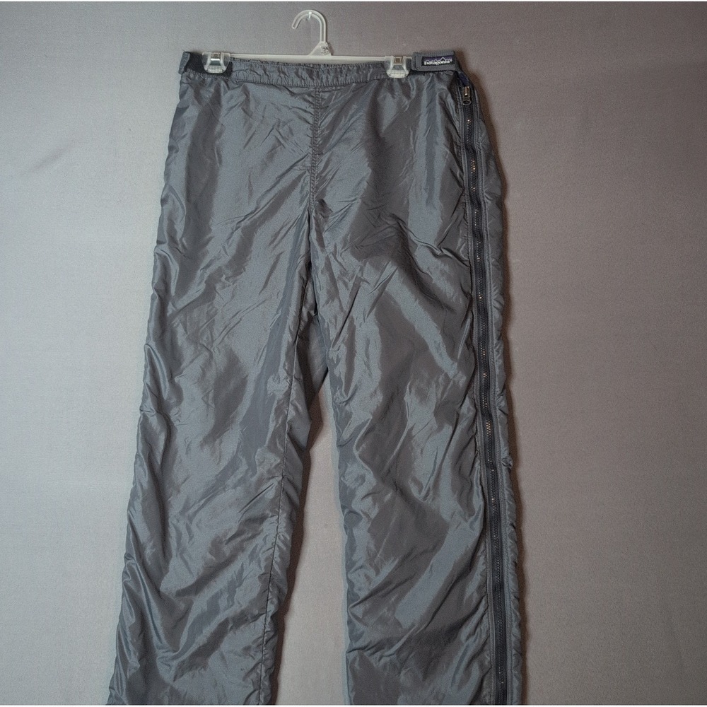 VINTAGE PATAGONIA FULL SIDE ZIP OFF PANTS SOFT FLEECE LINED GRAY  L